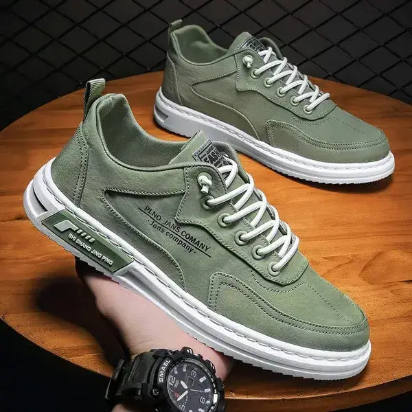 Breathable Lightweight Canvas Sneakers for Men | Non-Slip Casual Shoes